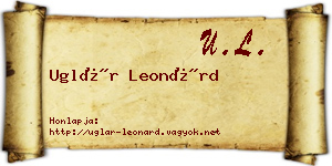 Uglár Leonárd névjegykártya